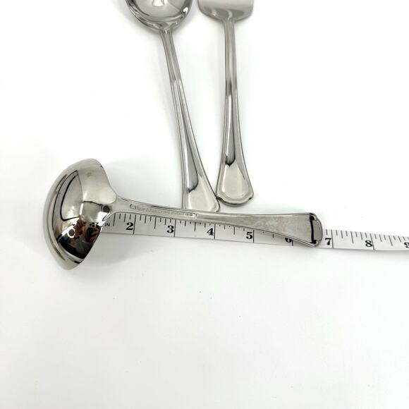 Reed & Barton 4 pc. Serving Utensils Arlington Newton Pierced Spoon Fork Ladle - Picture 10 of 11